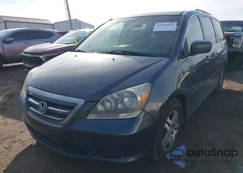 2005 Honda Odyssey Ex z USA, uszkodzony, nr VIN 5FNRL38445B423129
